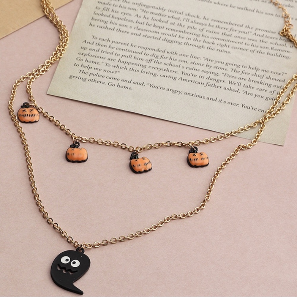 Spooky layered necklace